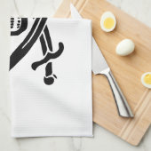 Linge De Cuisine Drapeau pirate crâne épées croisées (Quart Plié)