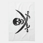 Linge De Cuisine Drapeau pirate crâne épées croisées (Vertical)