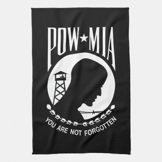 Linge De Cuisine Drapeau POW MIA : Soldats disparus de la guerre du (Vertical)