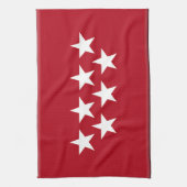 Linge De Cuisine Drapeau (régional) de Madrid Espagne (Vertical)