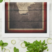 Linge De Cuisine Drapeau robuste de Wyoming en bois (Plié)