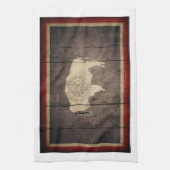 Linge De Cuisine Drapeau robuste de Wyoming en bois (Vertical)