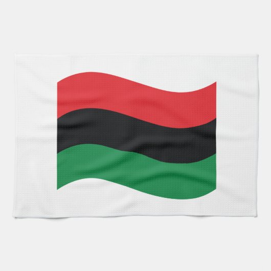 Linge De Cuisine Drapeau rouge, noir et vert (Horizontal)