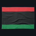 Linge De Cuisine Drapeau rouge, noir et vert<br><div class="desc">Les 3 couleurs de partisan du panafricanisme sur le drapeau représentent : ROUGE : le sang qui unit toutes les personnes de l'ascendance d'Africain noir, et hangar pour la libération ; NOIR : personnes de couleur dont l'existence comme nation, bien que pas une État-nation, n'est affirmée par l'existence du drapeau...</div>