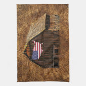 Linge De Cuisine Drapeau rustique américain (Vertical)