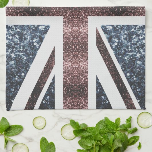 Linge De Cuisine Drapeau rustique britannique rouge bleu étincelles (Plié)