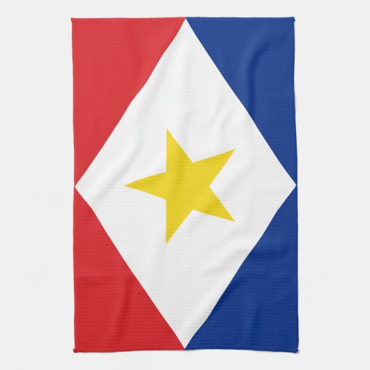 Linge De Cuisine Drapeau Saba (Vertical)