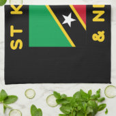 Linge De Cuisine Drapeau Saint-Kitts-Et-Nevis Indépendance Caraïbes (Plié)