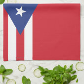 Linge De Cuisine Drapeau simple de Porto Rico (Plié)