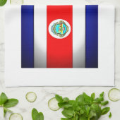 Linge De Cuisine Drapeau stylisé du Costa Rica (Plié)