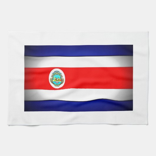 Linge De Cuisine Drapeau stylisé du Costa Rica (Horizontal)