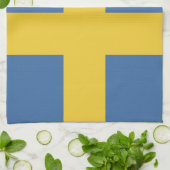 Linge De Cuisine Drapeau suédois (Plié)
