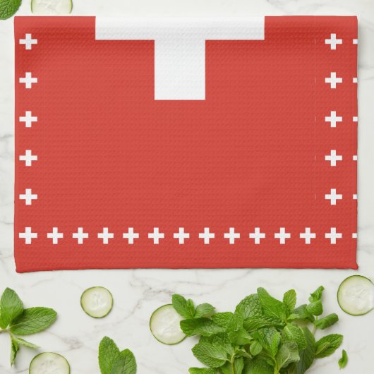 Linge De Cuisine Drapeau suisse Kitchen Towers (Plié)