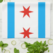 Linge De Cuisine Drapeau traditionnel de Chicago (Plié)