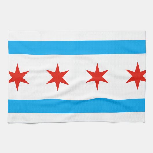 Linge De Cuisine Drapeau traditionnel de Chicago (Horizontal)