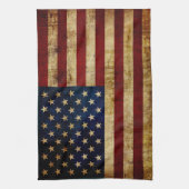Linge De Cuisine Drapeau USA / Grunged (Vertical)