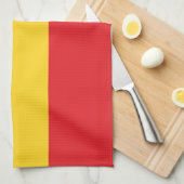 Linge De Cuisine Drapeau vert, or (jaune) et rouge (Quart Plié)