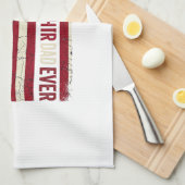 Linge De Cuisine Drapeau vertical vintage papa pompier (Quart Plié)