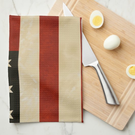 Linge De Cuisine Drapeau vintage (Quart Plié)