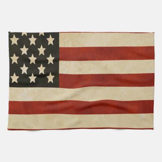 Linge De Cuisine Drapeau vintage (Horizontal)