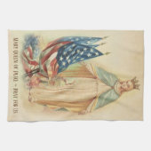 Linge De Cuisine Drapeaux américains bénis de Vierge Marie (Horizontal)