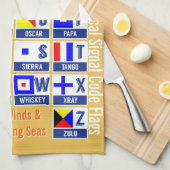 Linge De Cuisine Drapeaux de code maritimes de signal (Quart Plié)