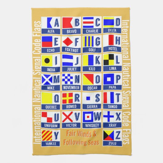 Linge De Cuisine Drapeaux de code maritimes de signal (Vertical)