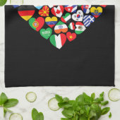 Linge De Cuisine Drapeaux des pays du pavillon international (Plié)