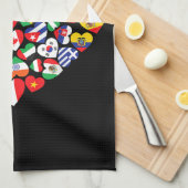 Linge De Cuisine Drapeaux des pays du pavillon international (Quart Plié)