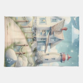 Linge De Cuisine Dreamy Pastel Lighthouse by the Sea (Horizontal)