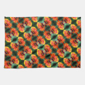 Linge De Cuisine Dreamy Zinnia Flower Motif (Horizontal)