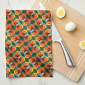 Linge De Cuisine Dreamy Zinnia Flower Pattern (Quart Plié)