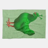 Linge De Cuisine Drôle Alien martien vert (Horizontal)