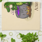 Linge De Cuisine Drôle alligator vert cuisine dessin animé (Plié)