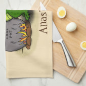 Linge De Cuisine Drôle alligator vert cuisine dessin animé (Quart Plié)