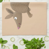 Linge De Cuisine Drôle armadillo joyeux dessin animé (Plié)