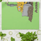 Linge De Cuisine Drôle bulldozer de conduite de taureaux (Plié)