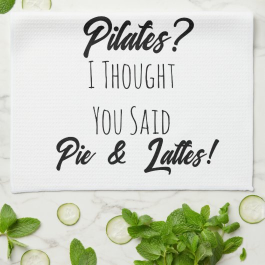 Linge De Cuisine Drôle cadeau, Pilates, Café, Cadeau Ami (Plié)