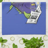 Linge De Cuisine Drôle caricature de poisson de pêcheur (Plié)