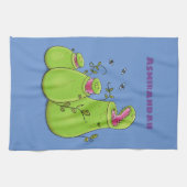 Linge De Cuisine Drôle carnivore carnivore carnivore plante dessin (Horizontal)