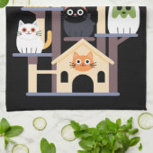 Linge De Cuisine Drôle Cat Horror Movies mignon Halloween Cat Kitty (Plié)
