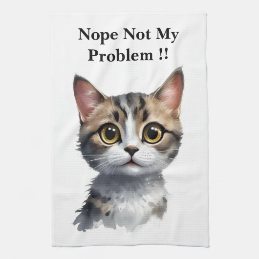 Linge De Cuisine Drôle Chat Dit Pas Mon Problème, (Vertical)