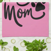 Linge De Cuisine Drôle Chien Paw Chien Maman (Plié)