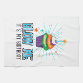 Linge De Cuisine Drôle Cupcake Chandle Blow Me C'est mon anniversai (Horizontal)
