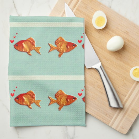 Linge De Cuisine Drôle de poisson (Quart Plié)