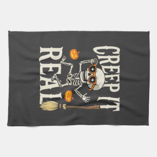 Linge De Cuisine Drôle de squelette dansant Halloween Creep It Real