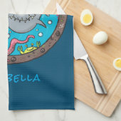 Linge De Cuisine Drôle des créatures marines sous l'eau dessin anim (Quart Plié)