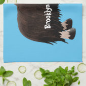 Linge De Cuisine Drôle dessin animé de boeuf musqué (Plié)