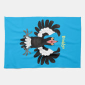Linge De Cuisine Drôle dessin animé de Magpie australienne (Horizontal)