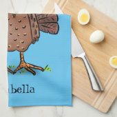 Linge De Cuisine Drôle dinde marron de la ferme avec des mouches de (Quart Plié)